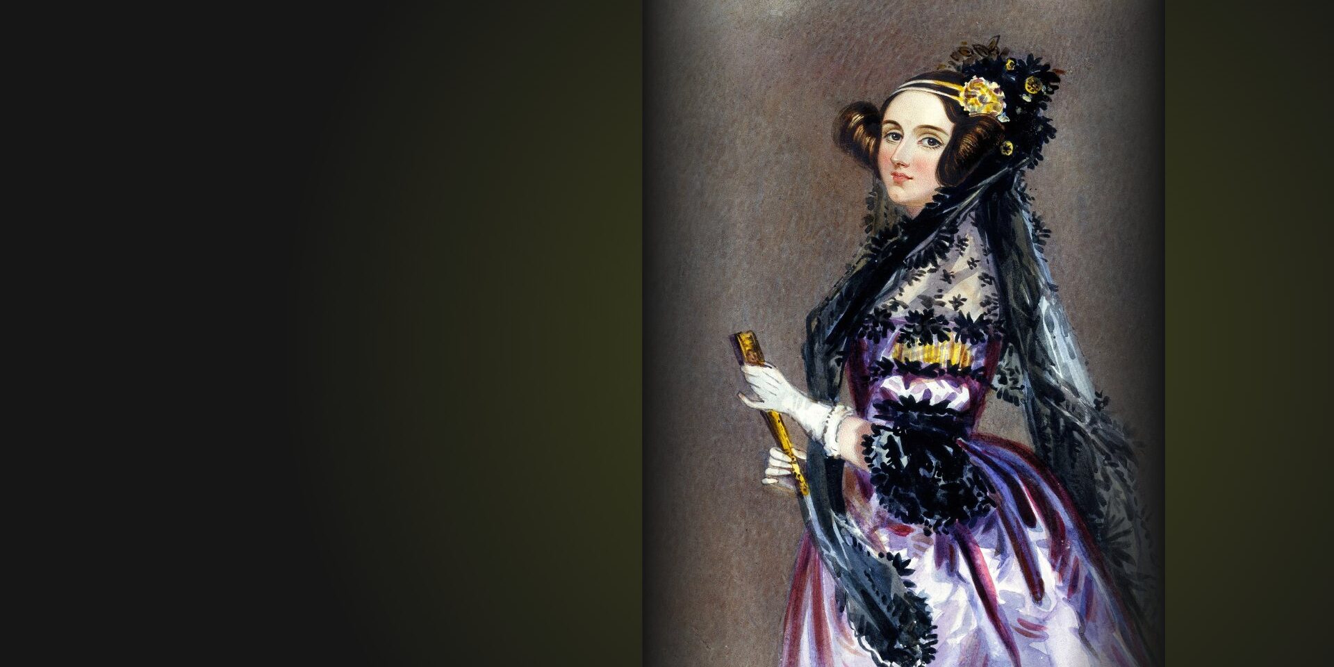 Ritratto ad acquerello di Ada Lovelace, circa 1840